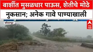 Heavy Rain Crop Loss | सोलापुरातील Barshi मध्ये मुसळधार पावसामुळे पिकांचे मोठे नुकसान
