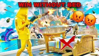 How To Win Without Bed In Fortnite BedWars Against Cheaters! (3v3v3v3) 