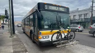 Thebus Honolulu Bus' 290 Gillig Low Floor 40' Ft Route 1 Kahala Mall