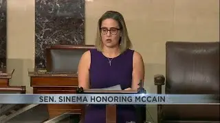 Senator Kyrsten Sinema honors John McCain