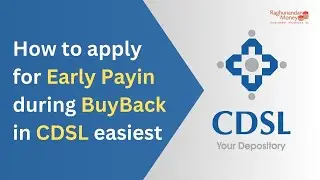 How to apply for Early Payin during BuyBack in CDSL Easiest - Complete Explanation | RMoney #rmoney