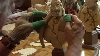 Carving A Native American Bust With Shield   Part 5