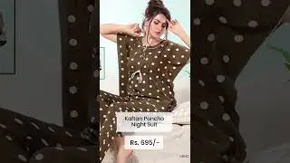 Rayon Kaftan Pancho Night Suit for your comfy night sleep