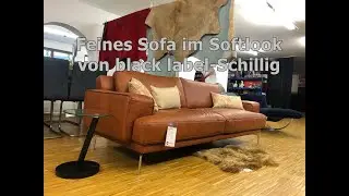 Das feine und elegante Ledersofa aus der black label-Kollektion von W.Schillig: 24252 in Longlife