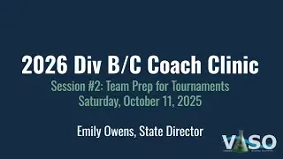 2026 BC Coach Clinic Series #2 - Team Prep for Tournaments