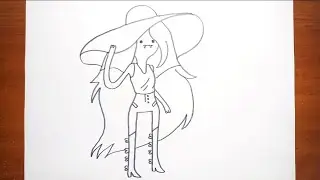 How To Draw Marceline Step by Step for Kids | Adventure Time Characters Drawing For Kids