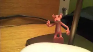 Pink Panther turns on the light