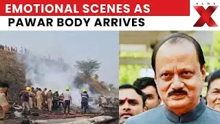 Ajit Pawar&rsquo;s Body Brought To Hospital In Baramati; Leaders, Crowd Pay Last Tribute