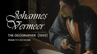 1 hour of Vermeer : The Geographer | 4K Static Art for Frame TV | No Music  | 16:9 virtual gallery