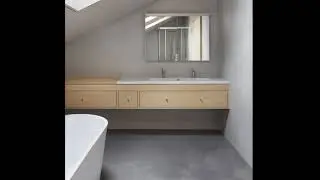 Microcement in Bathroom House in Domat by Iso Huonder