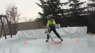 simple goalie 3 point drill.