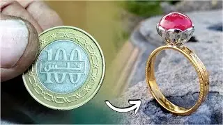 How to Make a Coin Ring | Ruby Coin Ring | Handmade Jewellery