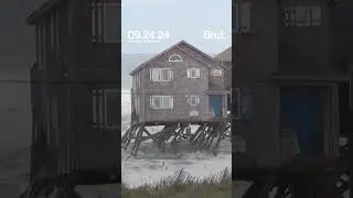 Oceanfront homes continue to collapse into the Atlantic Ocean in Rodanthe, NC.