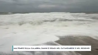 Severe weather in Calabria, causing damage and disruption in the Catanzaro and Reggio Calabria ar...