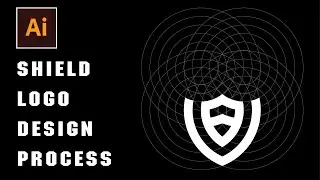How To Create Shield Logo Design In Adobe Illustrator #logo #designing #adobeillustrator