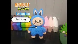 Membuat boneka labubu dari clay #tutorial