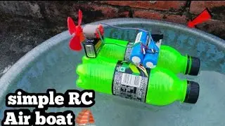 how to make simple air boat ⛵ &zwnj;&zwnj;।। bottle se Ghar per hi banaen RC boat mini #youtube