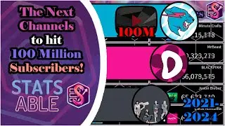 Which Channels will hit 100 MILLION SUBSCRIBERS Next? (Future Subscriber Prediction 2021-2024)