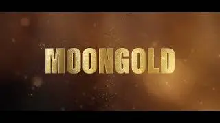 Moongold cinematic golden logo reveal