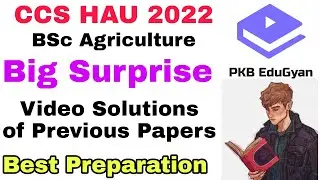 CCS Hau exam preparation 2022 | Hau Bsc agriculture entrance exam preparation 2022| Hau 6 years prog