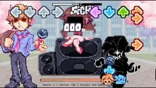 FNF Senpai VS Evil Glitch Boyfreind DAY II / TREACHEORUS REMIX