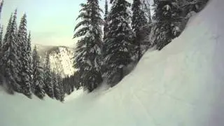 A run down the double black diamond run 