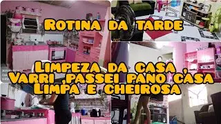 Rotina da tarde /varri passei o pano/casa limpa e cheirosa/🏡🏡
