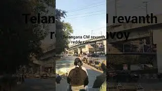 Telangana CM revanth reddy convoy in #begumpet #begumpetairport #cmrevanthreddy #telangana #hydra