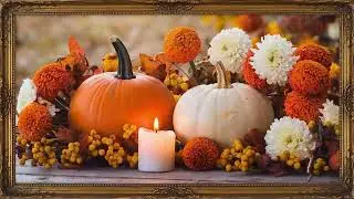 Autumn Pumpkin Floral Art Halloween 4k | Art for Your TV