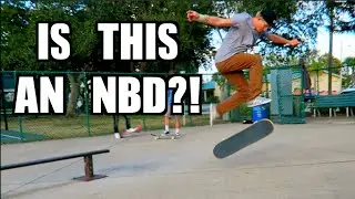 NBD FLATGROUND TRICK 2016!? (Late back foot varial kickflip sex change!) | Garrett Ginner