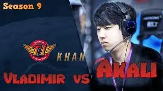 SKT Khan - Vladimir vs Akali Top - Patch 9.19 LoL Season 9 KR Ranked | League of Legends Replays