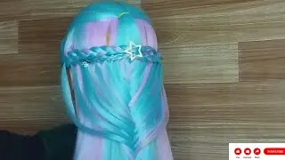 Waterfall braid style 🥰💜|Bridal Hairstyle|Event HairHack|Hairstyle Tutorial|‎⁨‎⁨@NazGlamz25