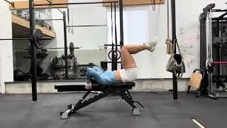 Reverse sit ups on bench