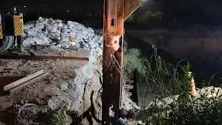 pile removed by power pack #machine #rapidxtrain #cutandcover