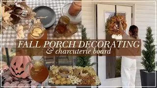 Cozy Fall Back Porch Makeover + Easy Fall Charcuterie Board