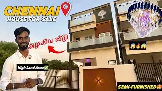 😍Semi-Furnished Individual House for sale in Chennai Suburban🏡Near Public School🔥Ready to Occupy🥳