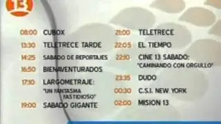 Inicio Transmisiones Canal 13 - abril 2012-2013