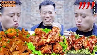 Village Funny Mukbang  Grilled Stone Food  Wild Cooking  Eating Special Food Collection