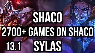 SHACO vs SYLAS (JNG) | 4.8M mastery, 5/0/6, 2700+ games | KR Master | 13.1