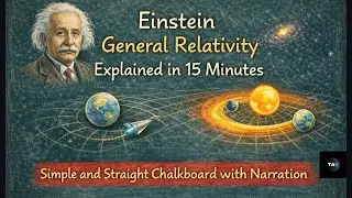 Einstein General Relativity Explained in 15 minutes | Simple and Straight Chalkboard with Narration.