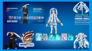 Comprando a Miku y la Colaboraci&oacute;n de Bleach en el Winterfest 2025-2026 de Fortnite 😍❄️