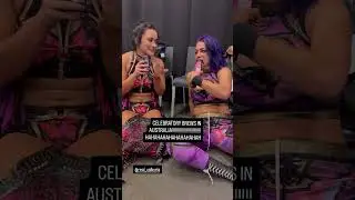 Bayley & Lyra Valkyria celebrate their win 🍻🔥 | #WWE
