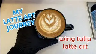 CAFE VLOG | BASIC LATTE ART WING TULIP | ASMR #kaijuvlog 