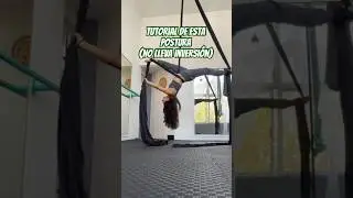 Aerial dance poses: try this split without inversion #aerialdance #aerialsilks #aerialdance
