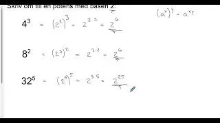 Matematik nivå 1b: Basbyte (potenser)