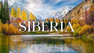 Siberia 4K - Stunning Autumn Scenery with Golden Forests and Lakes - Relaxing Piano