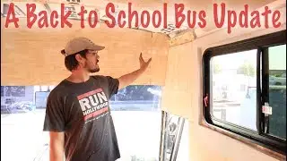 Bus Conversion Tiny House #41 Update: More windows, fiberglass, and plywood!