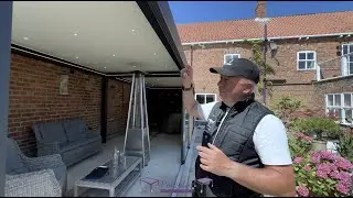 Yorkshire Pergolas - Vista Pergola Dual Roof With Glass Doors & Shutters