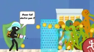 Stickman Zombie Shooter android gameplay Chapter 2 Bazaar level 96-98