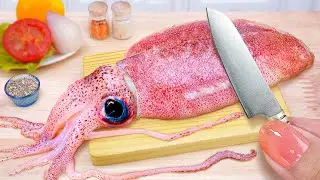 Рецепт морепродуктов 🦑 Лучшие миниатюрные вкусные кальмары, фаршированные сыром и рисом 🍙 от Тины...